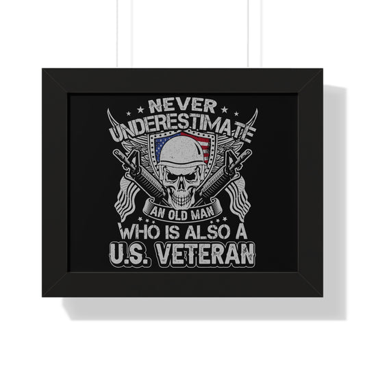 Veterans Framed Horizontal Poster