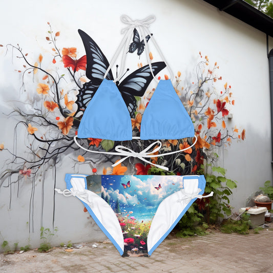 Butterfly Strappy Bikini Set (AOP)